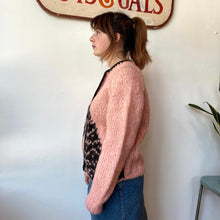 Load image into Gallery viewer, 50’s Pink &amp; Black Mohair Sweater
