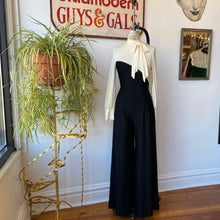 Load image into Gallery viewer, Super Fab 70’s Black &amp; Cream Jumpsuit
