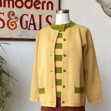 Load image into Gallery viewer, 60’s Yellow &amp; Green Sweater Set
