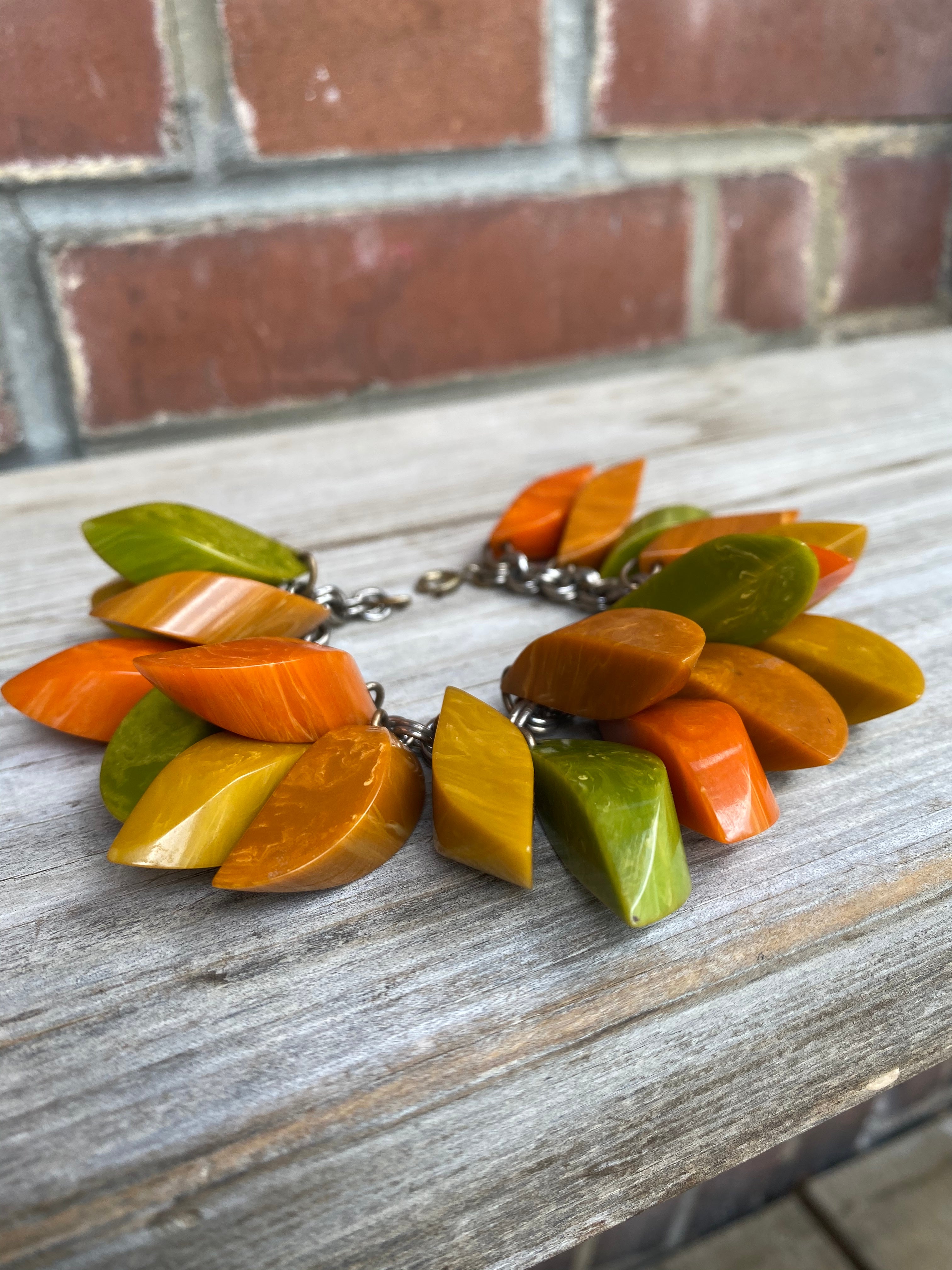 Multi Charm Bakelite Dangle Bracelet