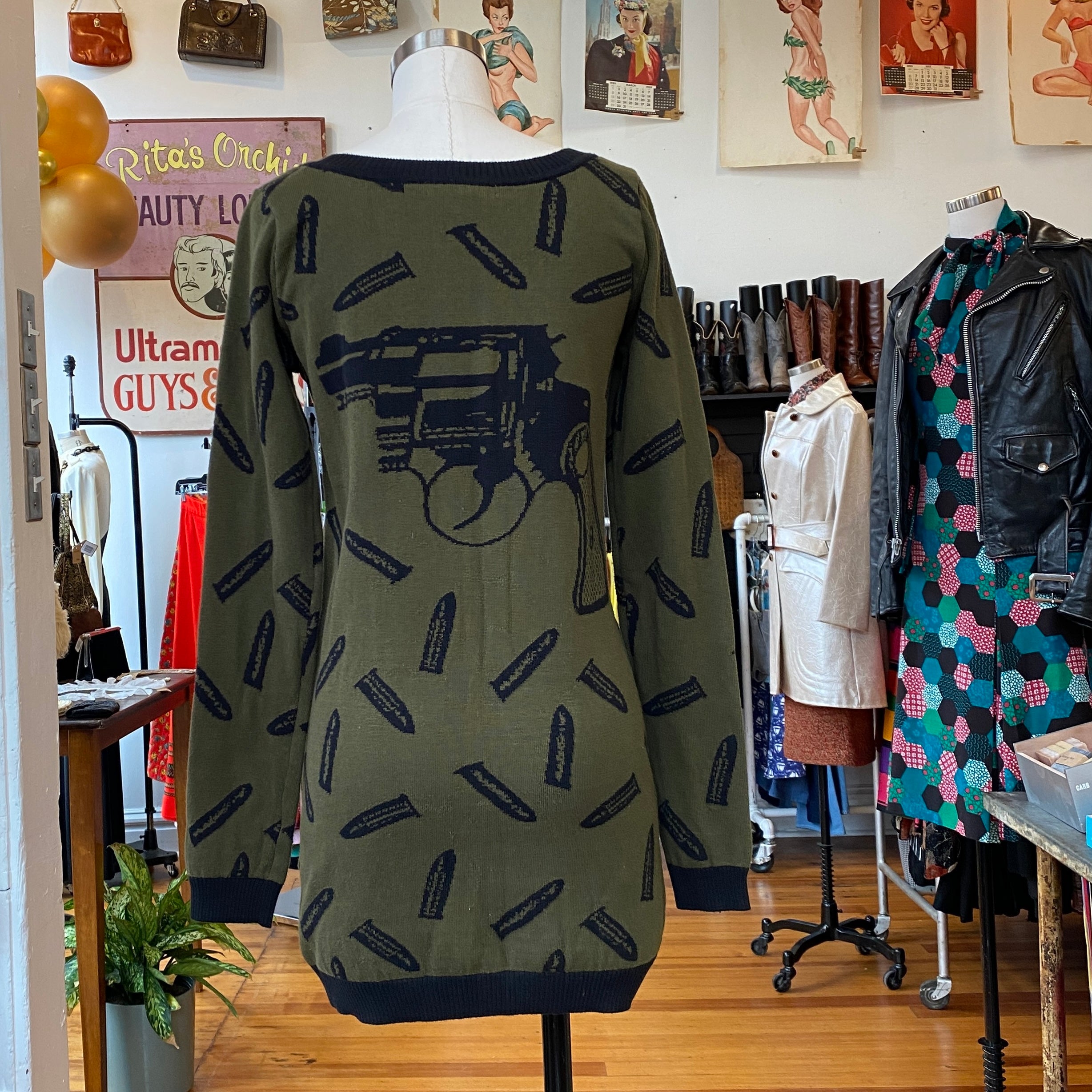 Y2K Betsey Johnson “Bang Bang” Sweater Dress
