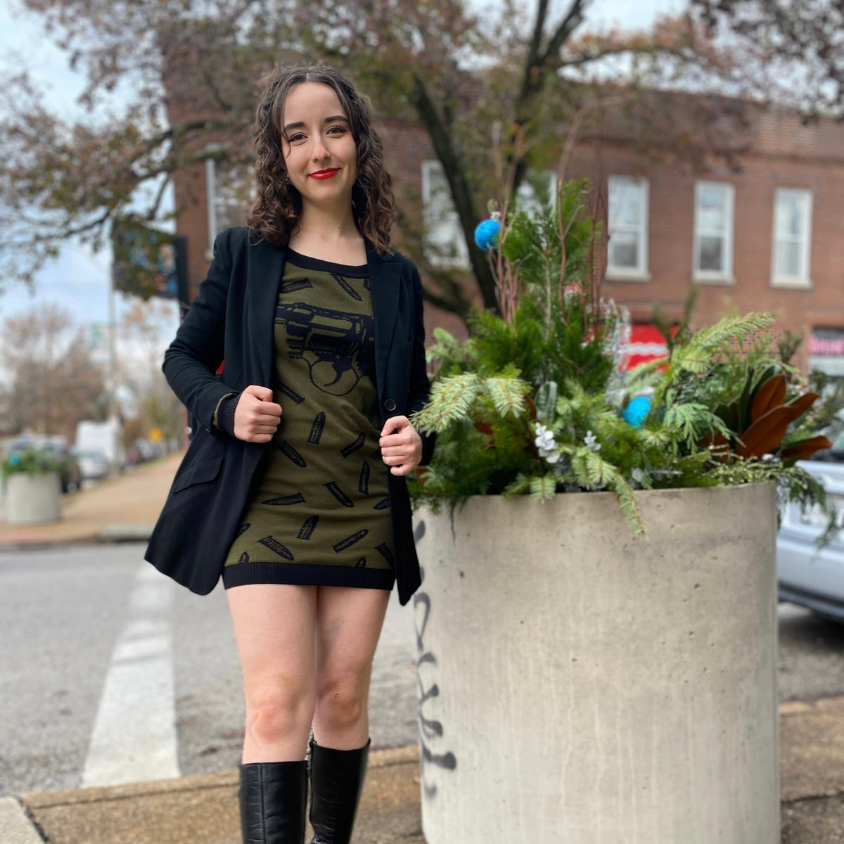 Y2K Betsey Johnson “Bang Bang” Sweater Dress