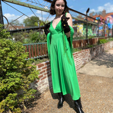 Load image into Gallery viewer, Glorious Green Maxi w/Fringed Scarf
