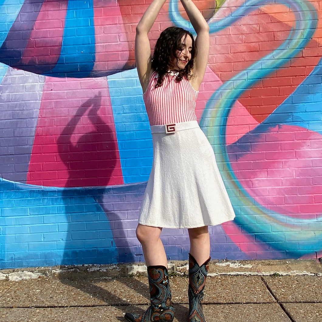 Red & White St. John Knits Dress