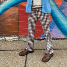 Load image into Gallery viewer, Brown Plaid Pants
