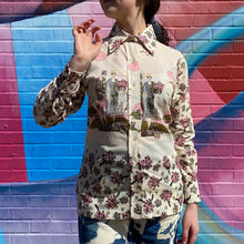 Load image into Gallery viewer, 70s’ Deco Ladies Print Blouse

