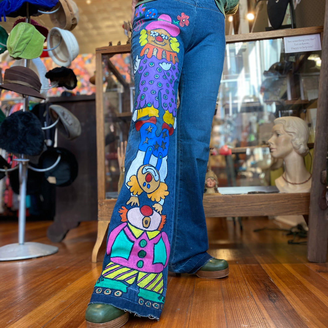 Vintage 90’s Handpainted Denim Flares