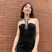 Load image into Gallery viewer, Bombshell 1950’s Wiggle Halter Dress
