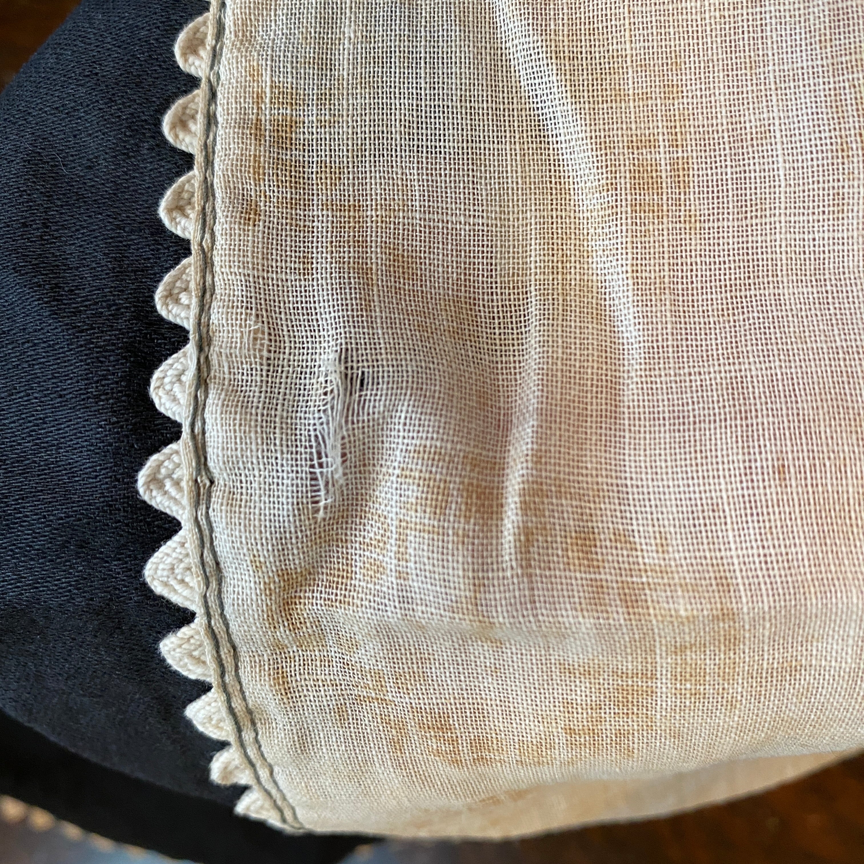 1920’s Black Dress w/ Ivory Scalloped Trim